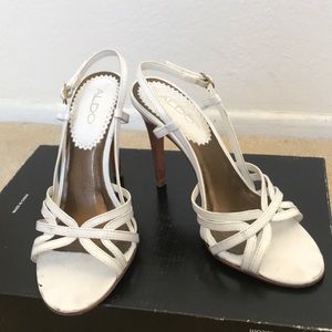 Aldo white heels